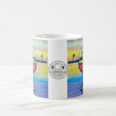 Tasse de café, verre de vin au coucher du soleil (Centre)