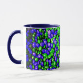 Tasse de café verte et bleue de simulacres (Gauche)
