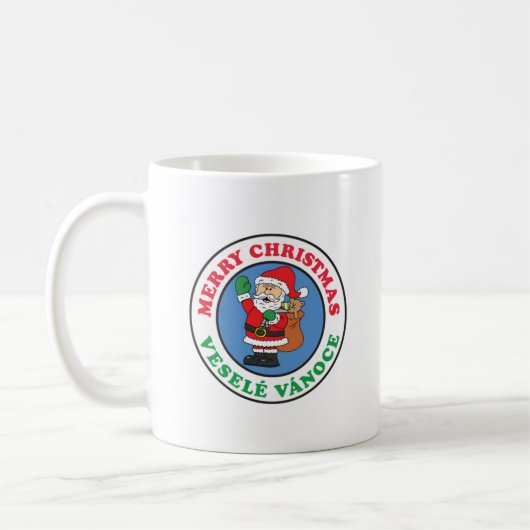 Tasse de café Vesele Vanoce Noël tchèque Santa (Gauche)