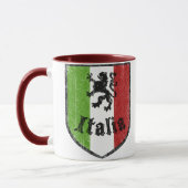Tasse de café vintage de drapeau italien (Gauche)