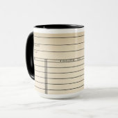 Tasse de café vintage personnalisable de carte de (Devant gauche)