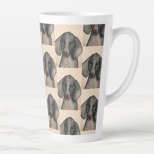 Tasse de café Weimaraner Dog Latte (Droite)