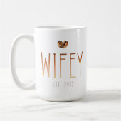 Tasse de café Wifey Est Cadeau de mariage L'amour  (Gauche)