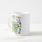 Tasse de calculatrice de mathématiques vert mignon (Devant gauche)