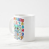 Tasse de calculatrice de maths mignonne J'aime les (Devant gauche)