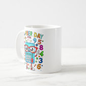 Tasse de calculatrice de maths mignonne Jour Numér (Devant gauche)