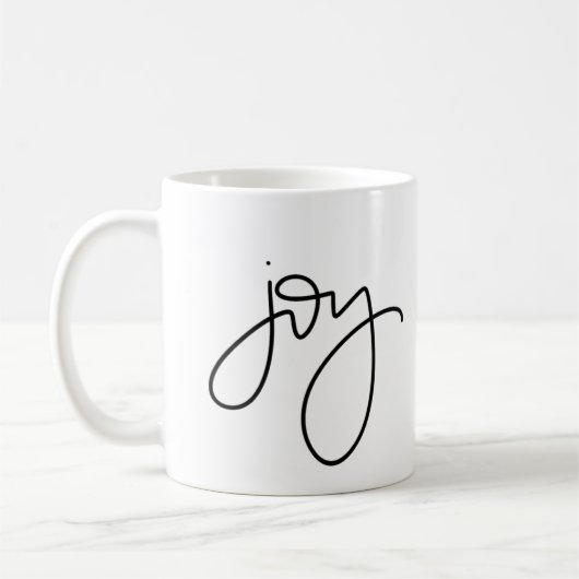 Tasse de calligraphie de joie (Gauche)