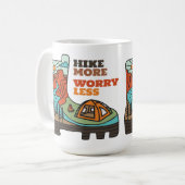 Tasse de camping drôle Hike More Worry Less (Devant gauche)