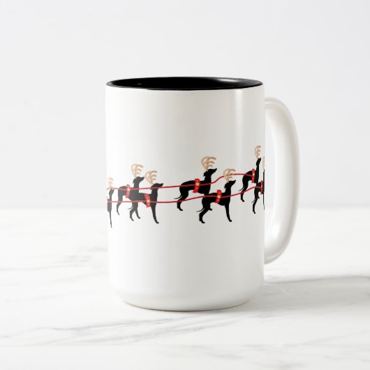 Tasse de canon de chien de Noël italien Greyhhound (Devant droit)