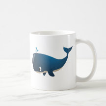 Tasse de caractère de baleine de "petit de bébé