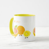 Tasse de caractères d'agrumes de nom de famille (Devant gauche)