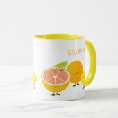 Tasse de caractères d'agrumes de nom de famille (Devant droit)