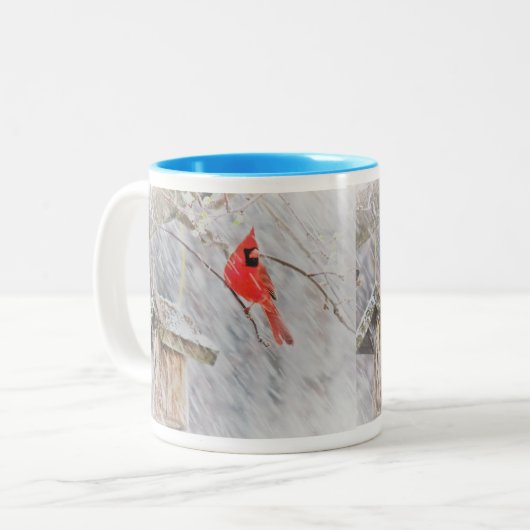 Tasse de cardinal d'hiver (Devant gauche)