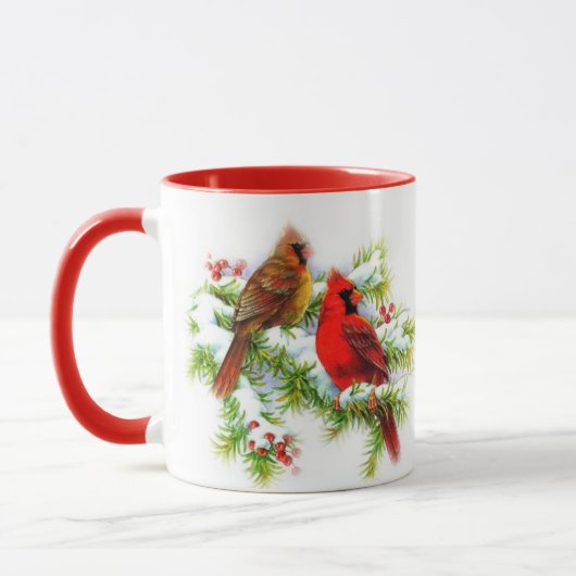 Tasse de cardinaux de Noël (Gauche)