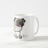 Tasse de carlin de griffonnage (Devant droit)