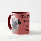 Tasse « de carlin » rouge (Devant gauche)