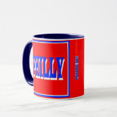Tasse de carré rouge de Philly (Devant gauche)