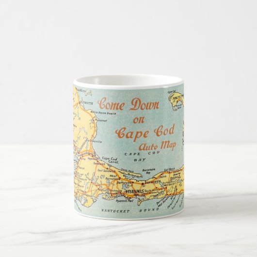 Tasse de carte auto de Cape Cod (Centre)