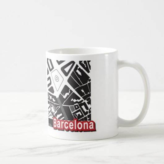 Tasse de carte de Barcelone (Droite)