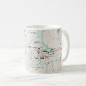 Tasse de carte de Canyonlands (Utah) (Devant droit)
