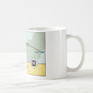 Tasse de carte de chemin de fer d'Erie (11oz)