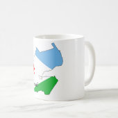 Tasse de carte de drapeau de Djibouti (Devant droit)