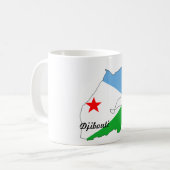 Tasse de carte de drapeau de Djibouti (Devant gauche)