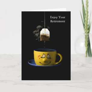 Tasse de carte de retraite de thé