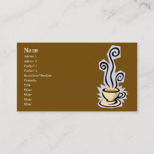 Tasse de carte de visite de café ou de thé