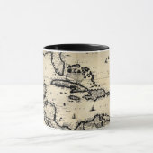 Tasse de carte des 1680 Caraïbe (Centre)