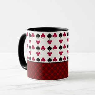 Tasse de cartes de jeu de poker, cartes de table