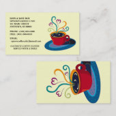 TASSE DE CARTES DE VISITE DE MAGASIN DE CAFÉ DE (Devant / Derrière)