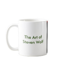 Tasse de Caterpillar 11oz, art de loup de Steven