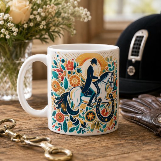 Tasse de cavalier de dressage Cheval