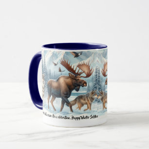 Tasse de célébration hivernale de la faune dans la