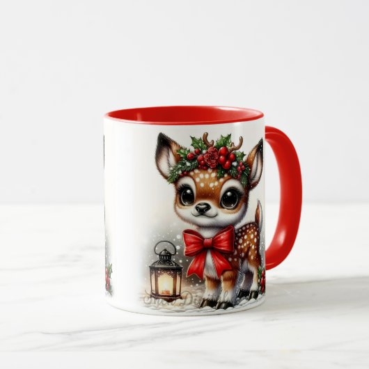 Tasse de cerf de Noël (Devant droit)