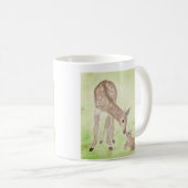 Tasse de cerfs communs d'aquarelle (Devant droit)