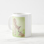Tasse de cerfs communs d'aquarelle (Devant gauche)
