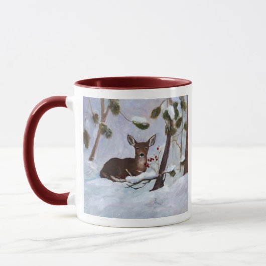 Tasse de cerfs communs de baie de houx (Gauche)