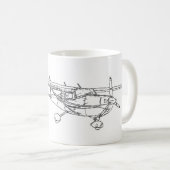 Tasse de Cessna 182 Skylane (Devant droit)