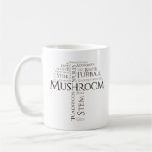 Tasse de champignon de mot (texte Brown) (Gauche)
