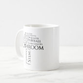 Tasse de champignon de mot (texte noir) (Devant gauche)