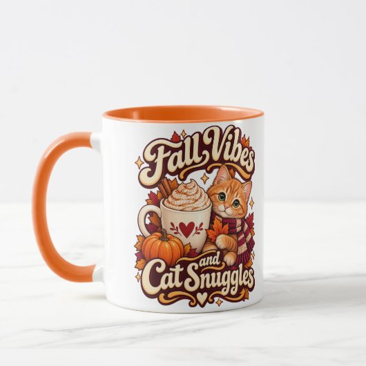 Tasse de chat automnal confortable avec vibrations (Gauche)