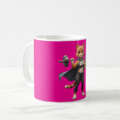 Tasse de chat de forme physique de super maman (Devant gauche)