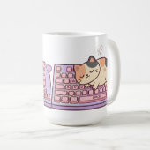 Tasse de chat de joueur de clavier Kawaii (Devant droit)