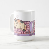 Tasse de chat de joueur de clavier Kawaii (Devant gauche)
