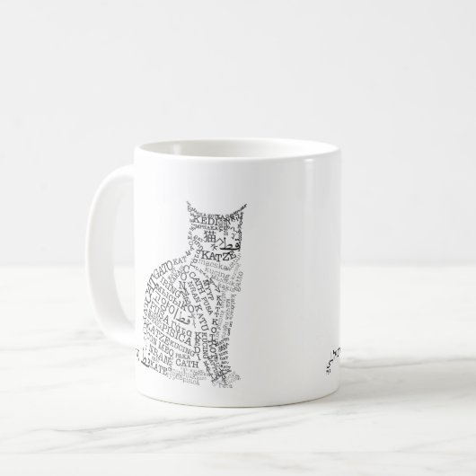 Tasse de chat de langues du monde (Devant gauche)