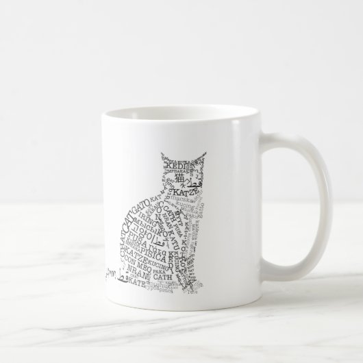 Tasse de chat de langues du monde (Droite)