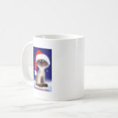 Tasse de chat de Noël de griffes de Père Noël (Devant gauche)