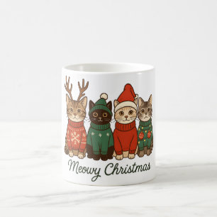 Tasse de chat de Noël Meowy Cozy Cat